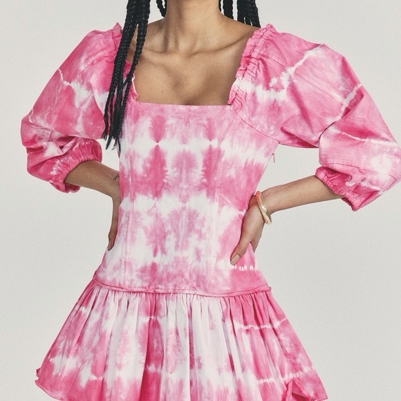 LoveShackFancy Chai Tie Dyed Mini Dress - Picture 4 of 8